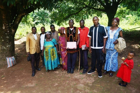 Literacy coordinator and students